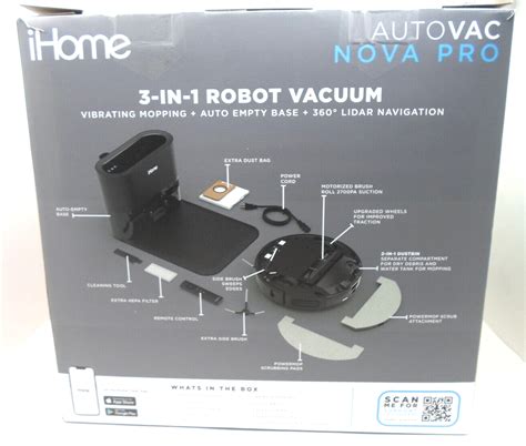 iHome <strong>AutoVac Nova</strong> Self Empty Robot Vacuum and Mop, Laser and HomeMap Navigation 8. . Ihome autovac nova reset button